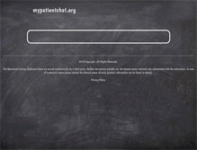 Tablet Screenshot of mypatientchat.org